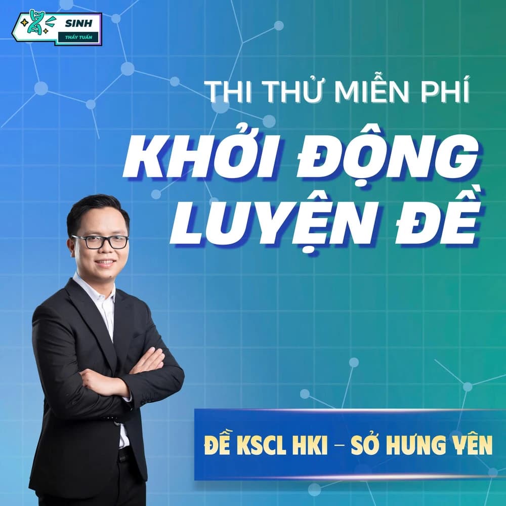 ĐTTT - Sinh học THPT Đề 4 SỞ HƯNG YÊN